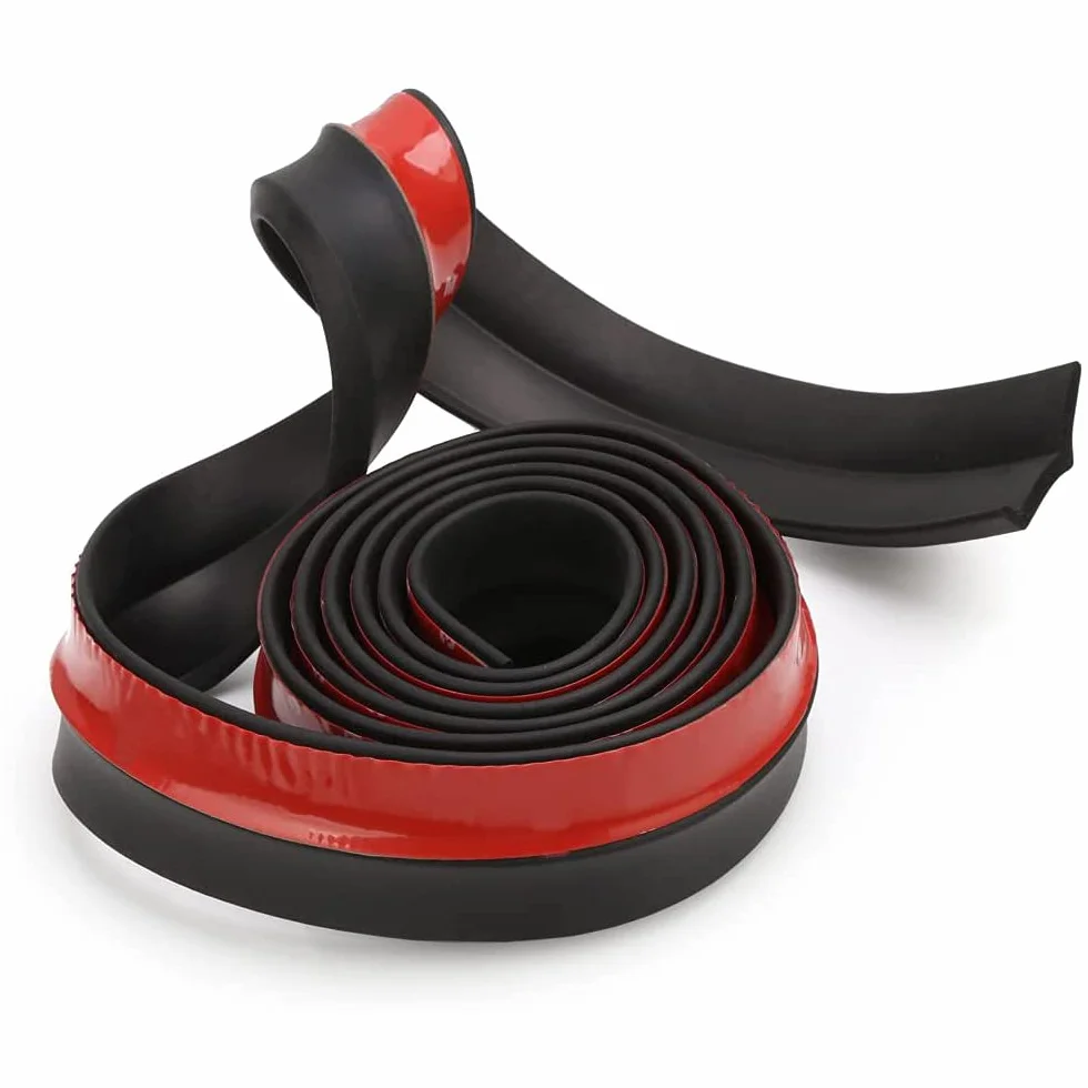 Spoiler Anteriore Universale Rubber Bumper Lip Gomma Paraurti Autoadesivo 2.5M