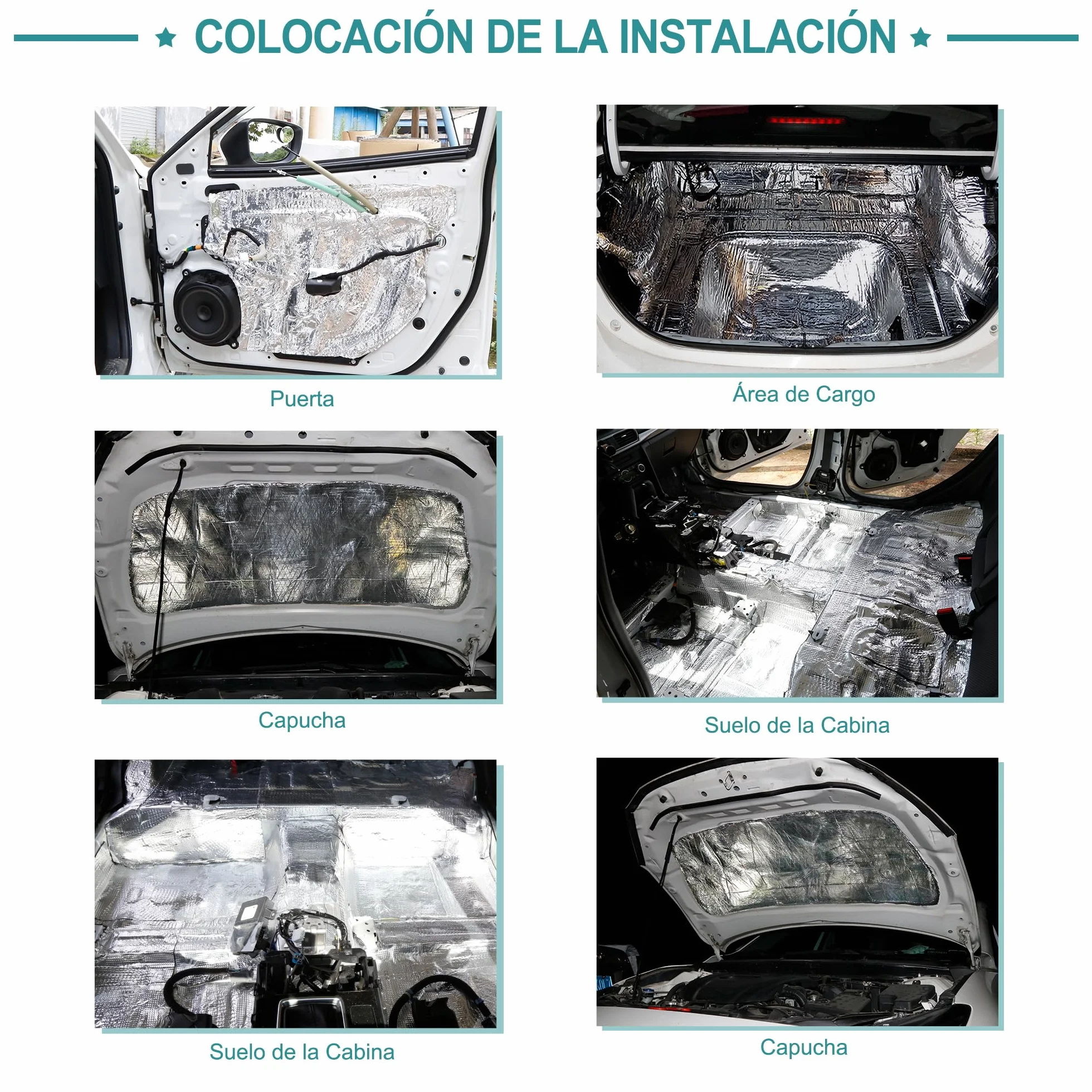QUARKZMAN Isolante Insonorizzante per Auto 6 mm 200 x 50cm Isolamento Termico Cofano Motore