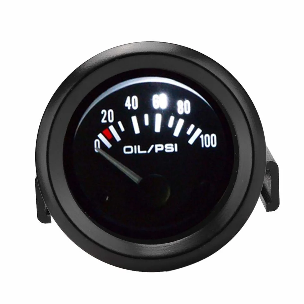 Manometro dell'Olio Elettromagnetico 52mm 12v Kit di Misurazione a Pressione