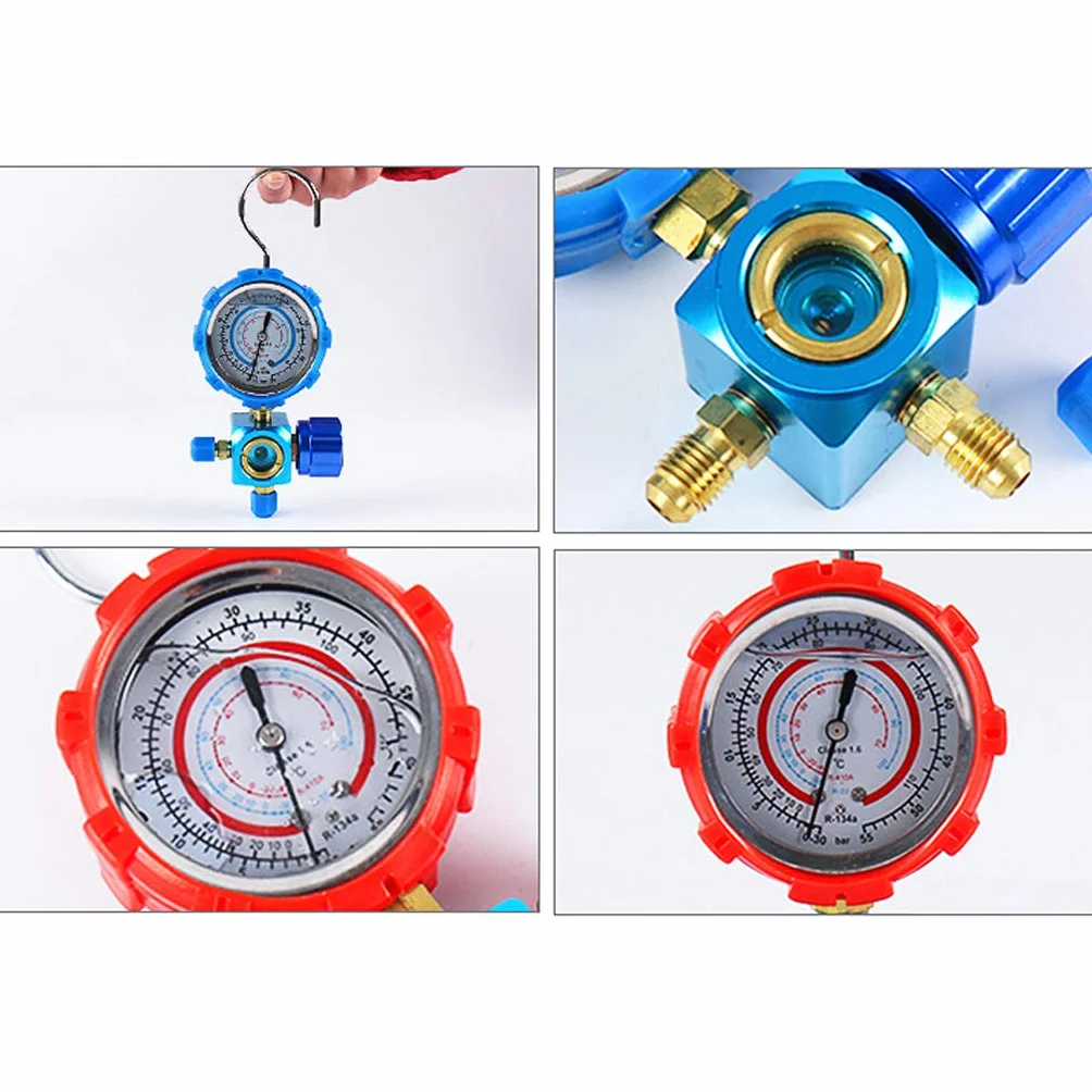 Manometro per refrigerante R410A R22 R134A 1/4 Auto Car Aria condizionata Strumento per manometro del refrigerante