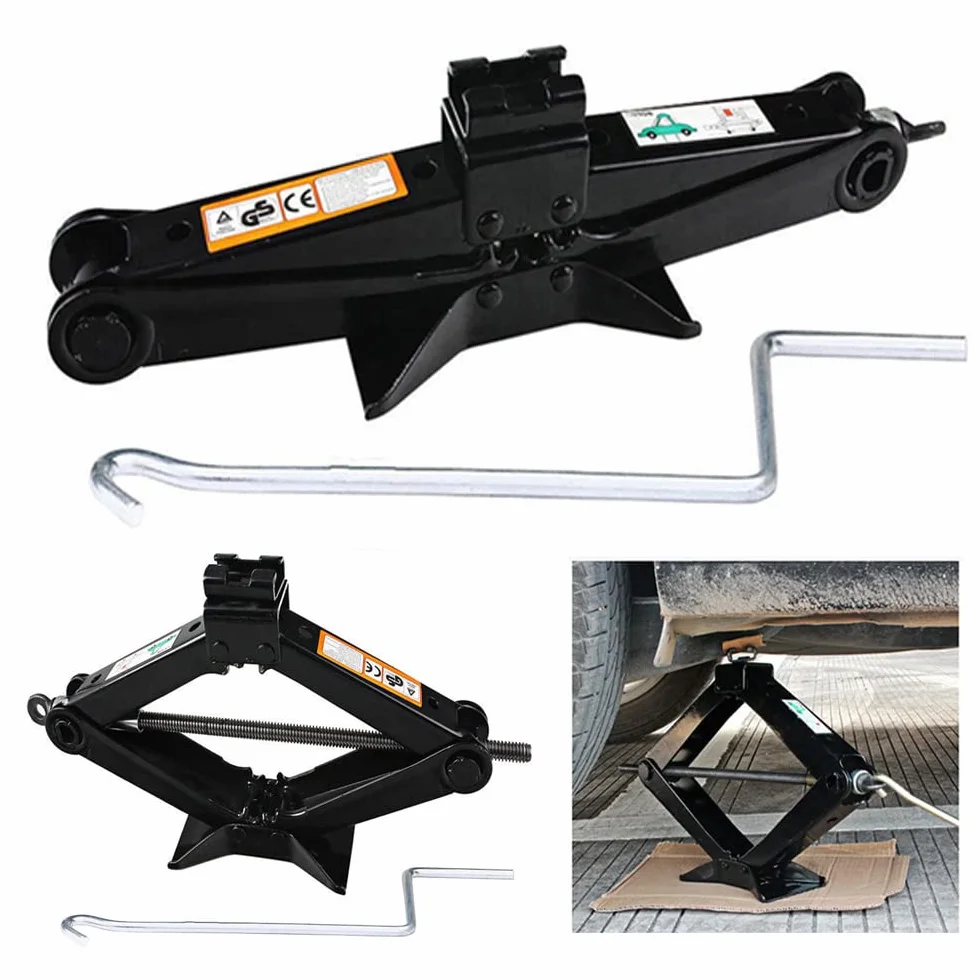 Martinetto a forbice 2 tonnellate antiruggine altezza 39 cm per Opel Corsa Astra Zafira Insignia Meriva Audi A3 A4 A5 Q3