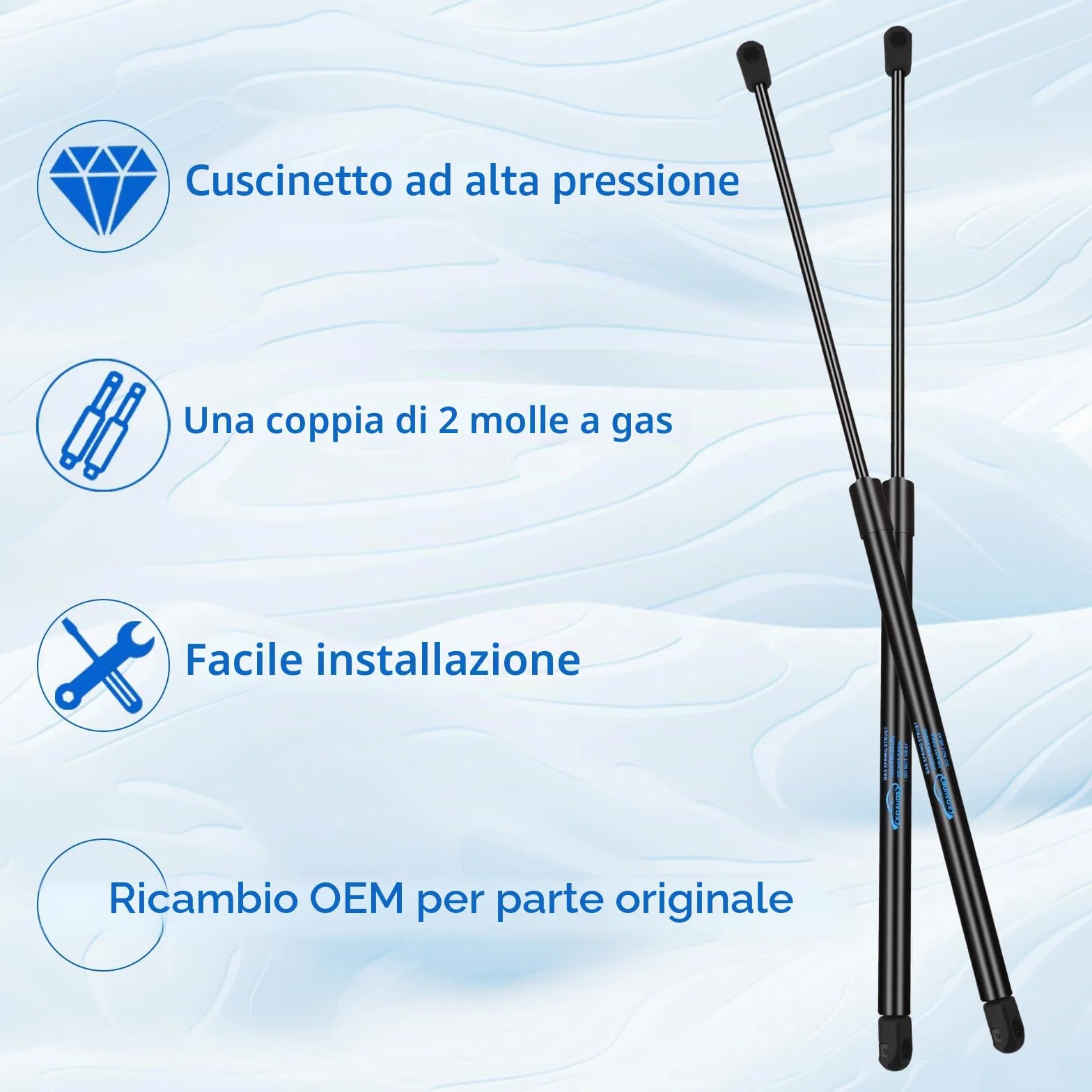 2x Molle a Gas Ammortizzatori Posteriori per Ford Focus MK3 2010-2018 Nero Pistoni Portellone Posteriore 385N 600MM Pistoni per Portellone Posteriore Sostituire #BM51A406A10AE