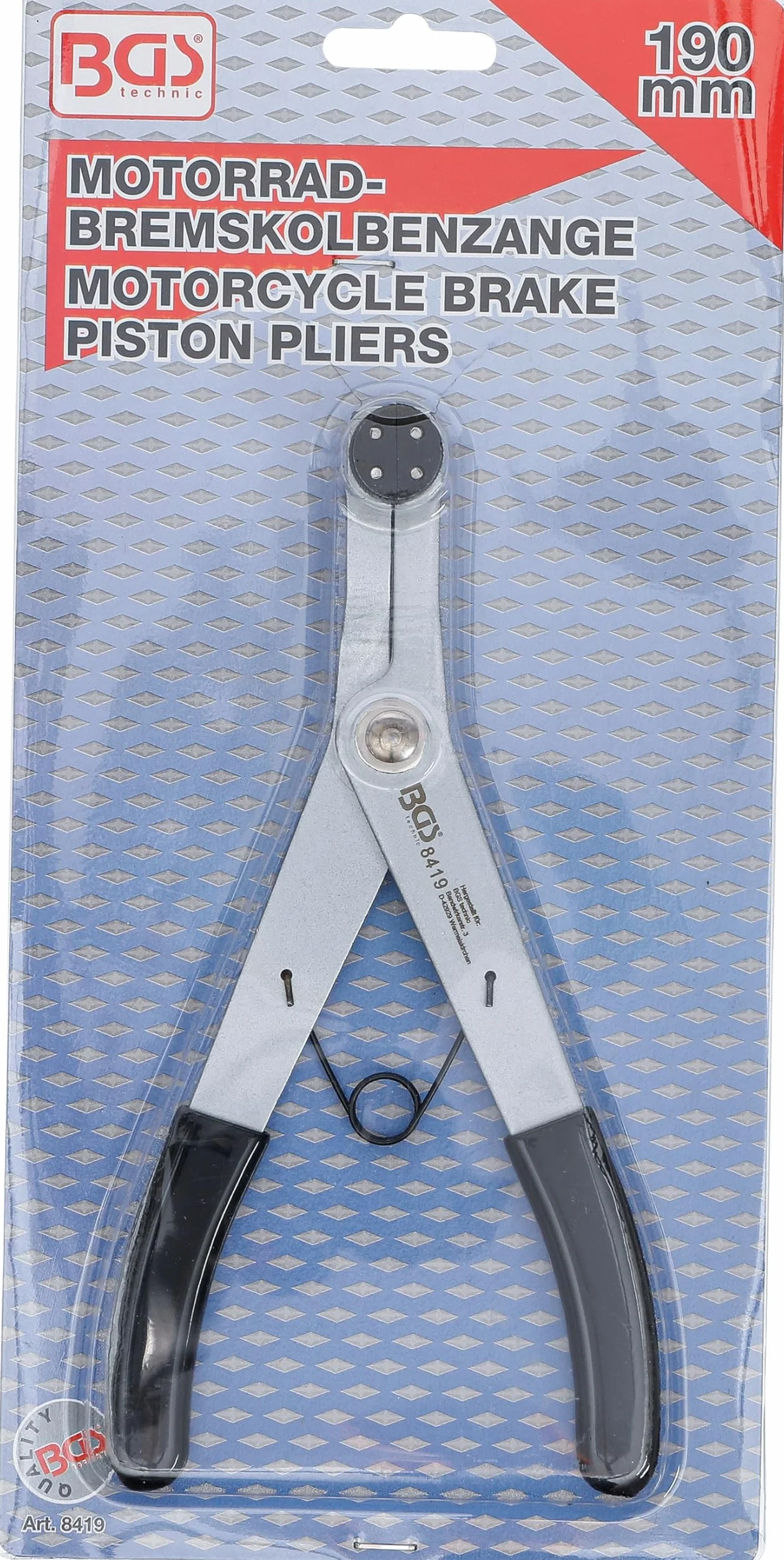 BGS 8419 Pinza per rimozione pistoncini dei freni per motoveicoli