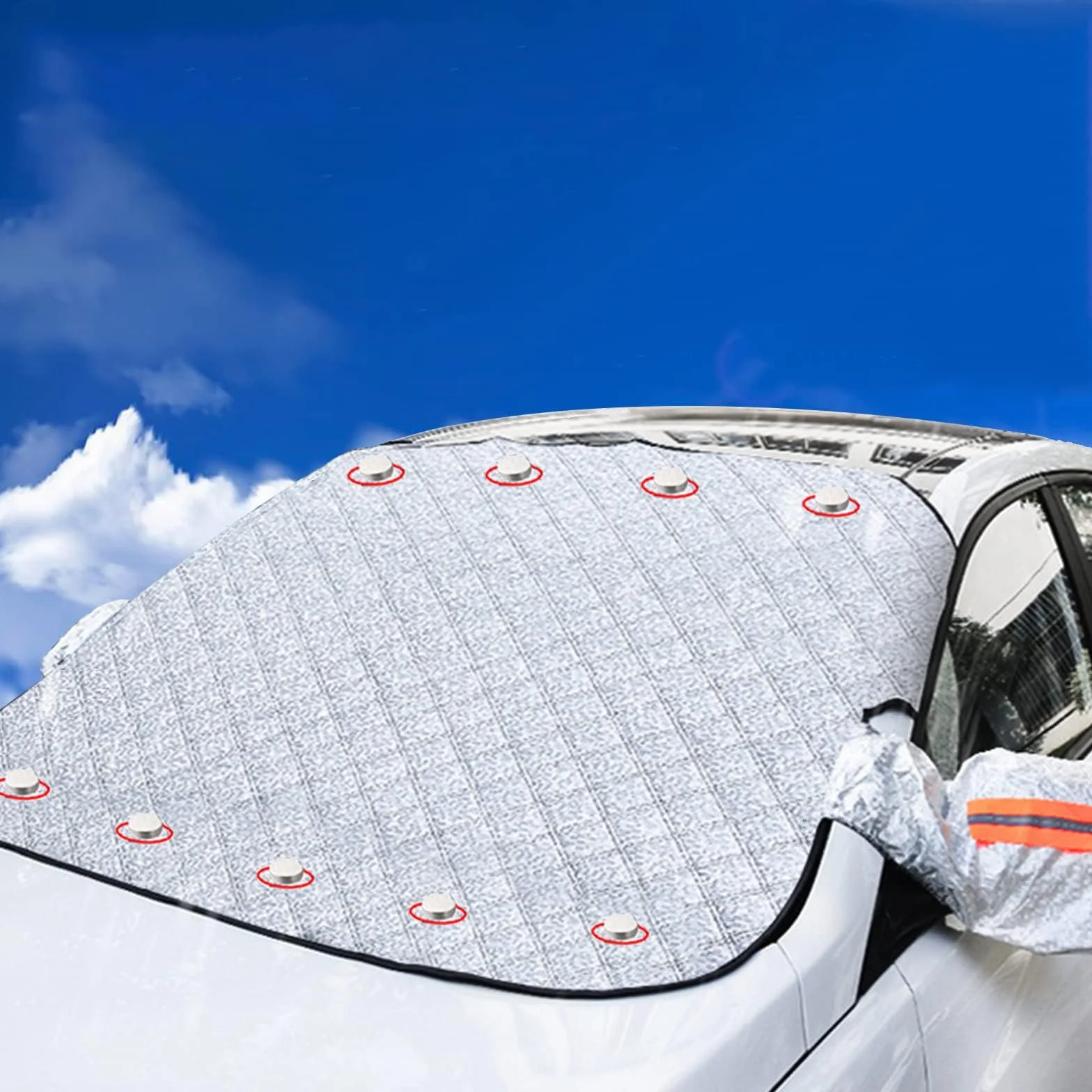 Parabrezza Auto Anti UV Copri Parasole Magnetico Adatto Maggior Parte Veicoli