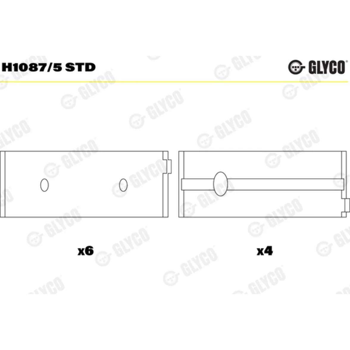 Glyco H1087/5 STD Cuscinetto Albero A Gomiti
