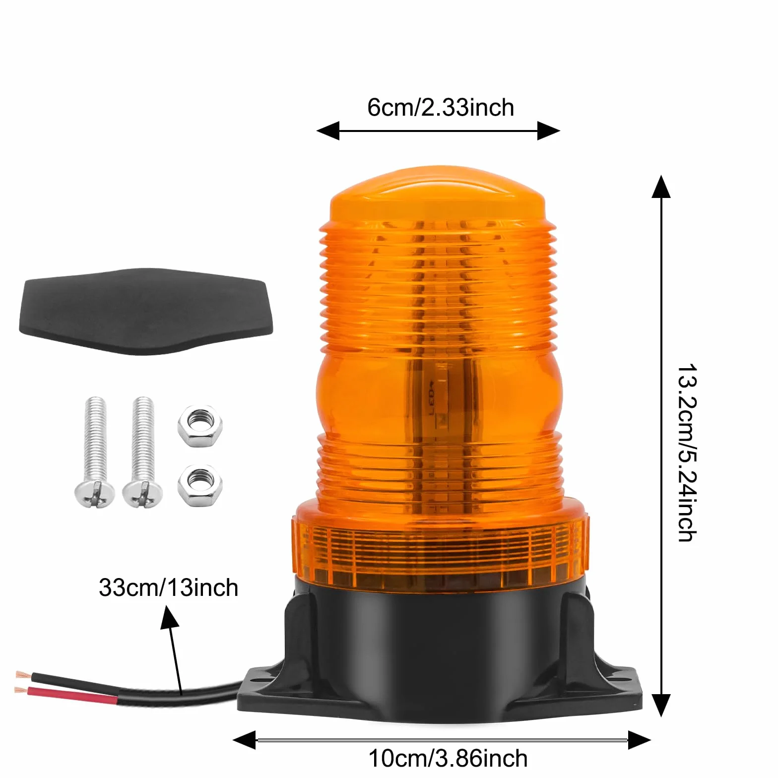 Biqing Girofaro LED veicolo arancione 30 LED 12V 24V luci di emergenza flash sicurezza