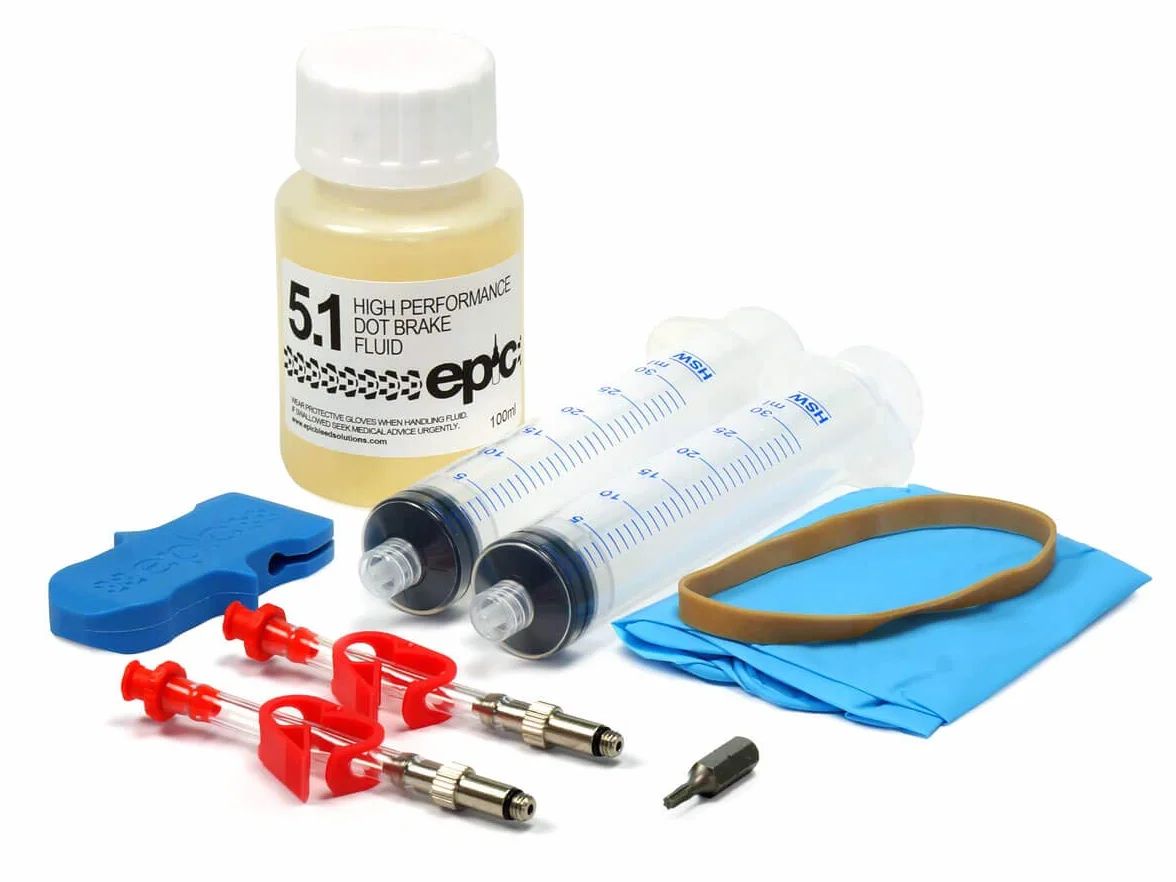 Epic Bleed Kit per freni Avid e liquido freni DOT 5.1 - Compatibile con Juicy, Elixir, Code, DB