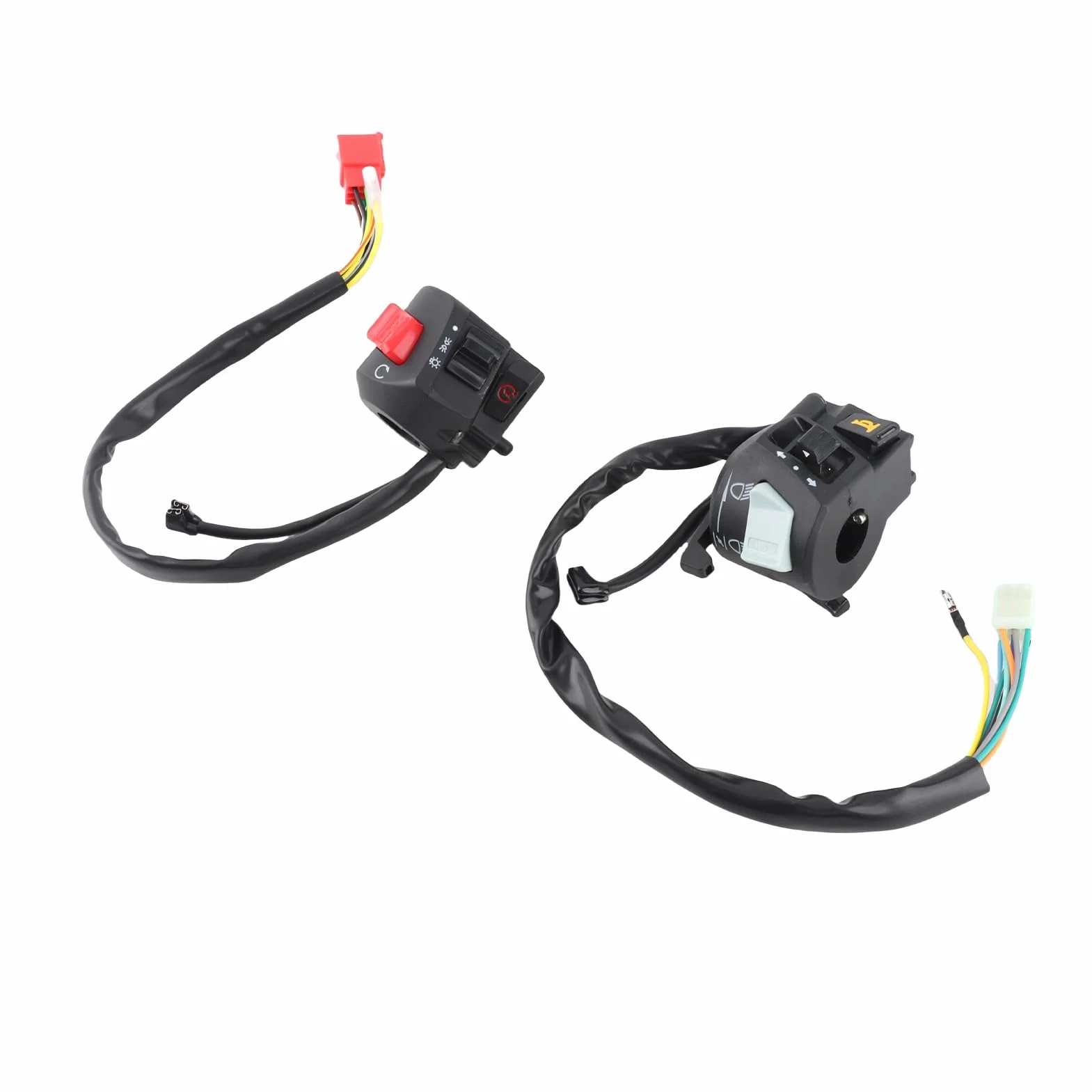 Comandi Moto Manubrio Interruttore Luce Segnale Svolta Corno Universale 2pcs