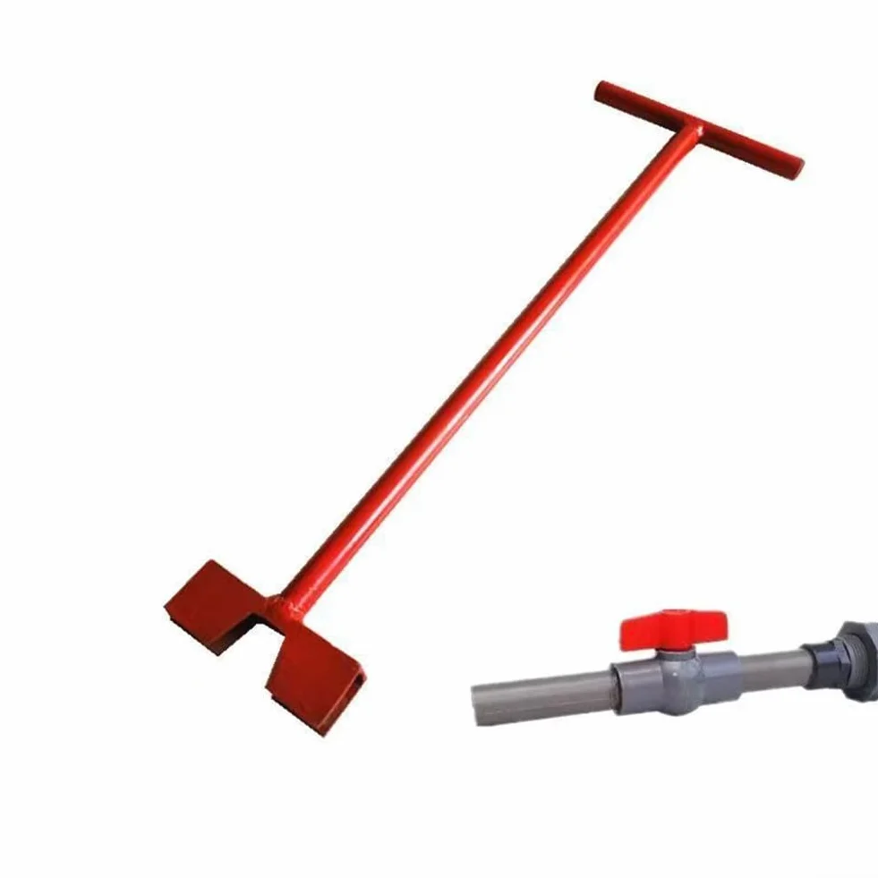 Asta di prolunga per valvola a sfera in acciaio PVC, stelo di estensione per pozzi profondi, 30 cm, 60 cm, maniglia a doppio orecchio, design a tubo rotondo, maniglia a T per operazioni di condotte
