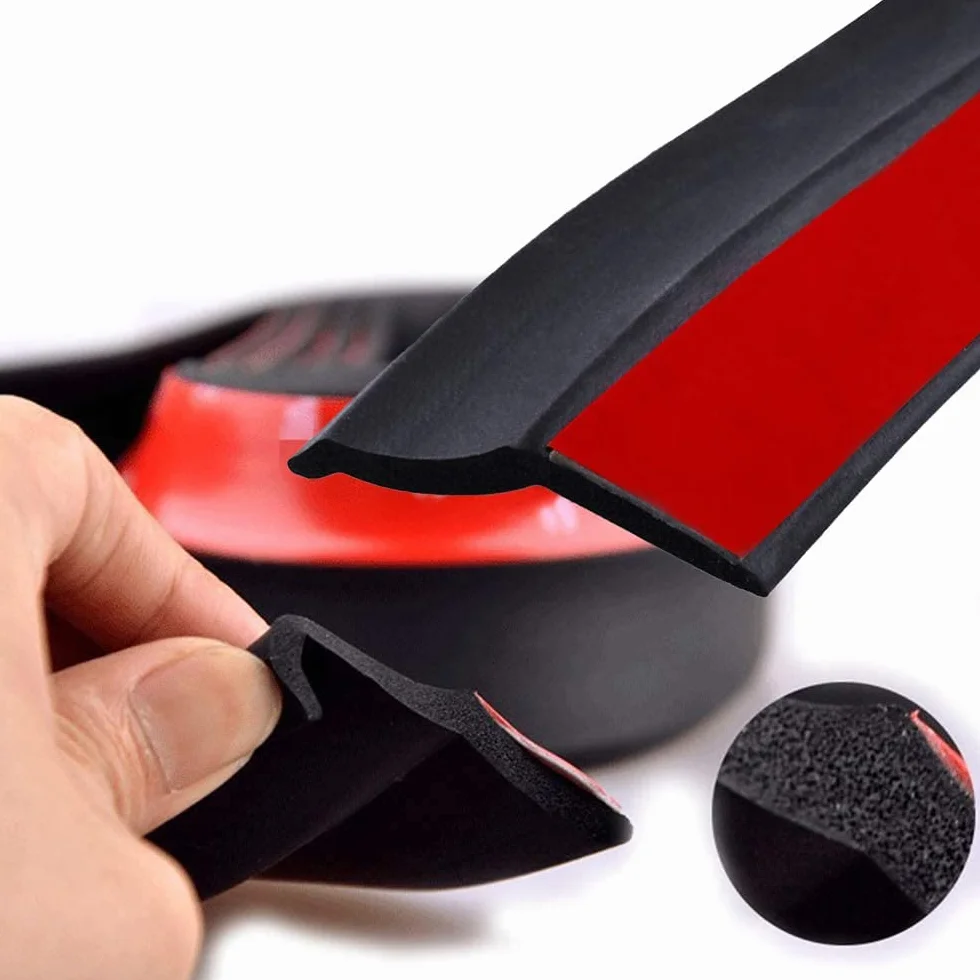 Spoiler Anteriore Universale Rubber Bumper Lip Gomma Paraurti Autoadesivo 2.5M