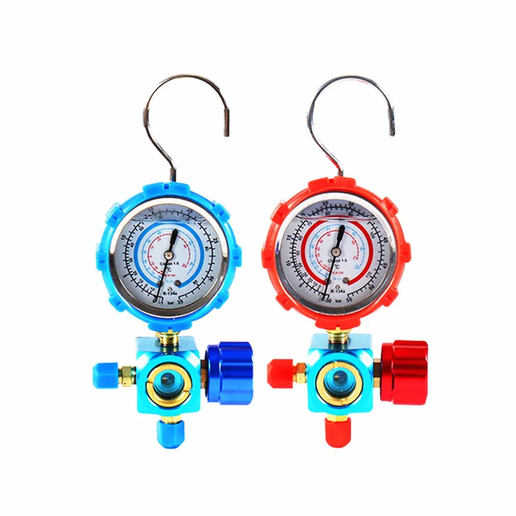Manometro per refrigerante R410A R22 R134A 1/4 Auto Car Aria condizionata Strumento per manometro del refrigerante
