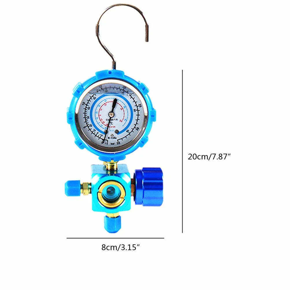 Manometro per refrigerante R410A R22 R134A 1/4 Auto Car Aria condizionata Strumento per manometro del refrigerante