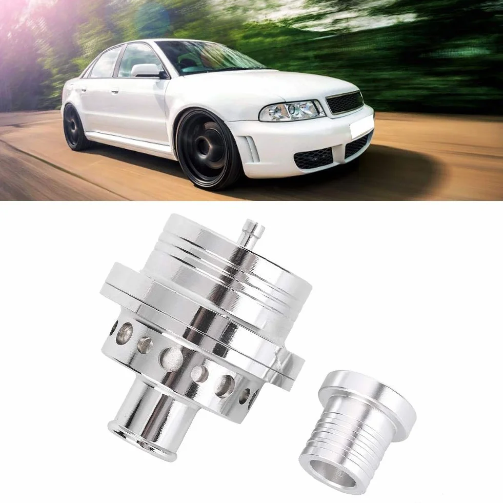 Qiilu Valvola di Soffiaggio Turbo BOV Sound Simulator Kit per A4/B5 Argento