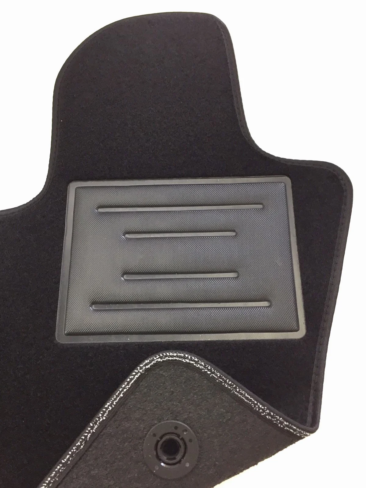 ASC Tappetini Auto Compatibili con Fiat 500X Cross-Lounge-Sport 2014-2024, Moquette, 2 Loghi Ricamati, Bordo Antiscivolo Nero, Bottoni e Battitacco