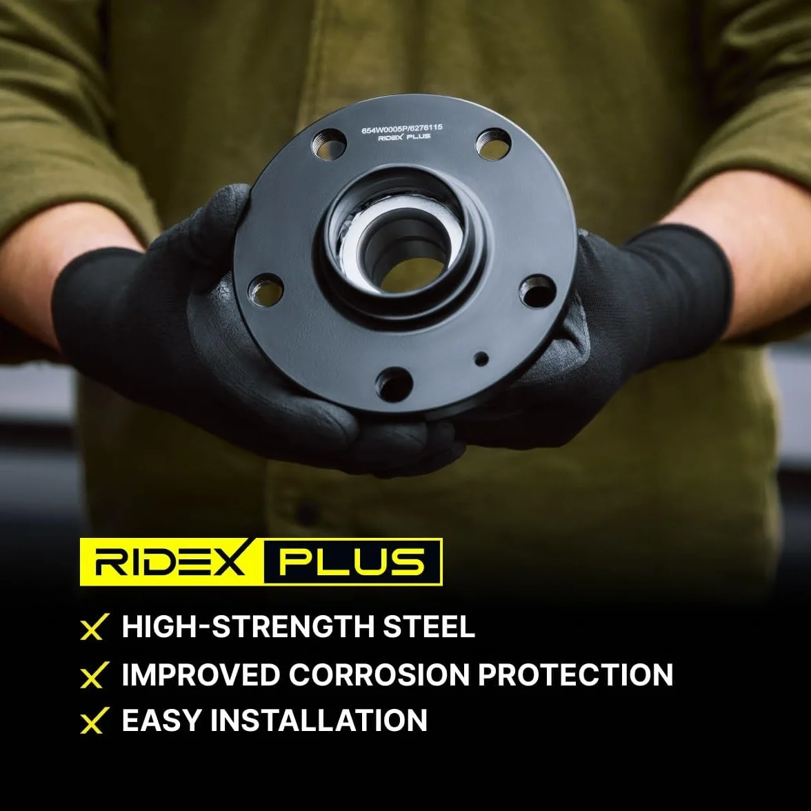 RIDEX PLUS 654W0212P Kit cuscinetto ruota Anteriore con materiale di fissaggio/montaggio con sensore ABS integrato Compatibilità con MERCEDES-BENZ Classe B W245