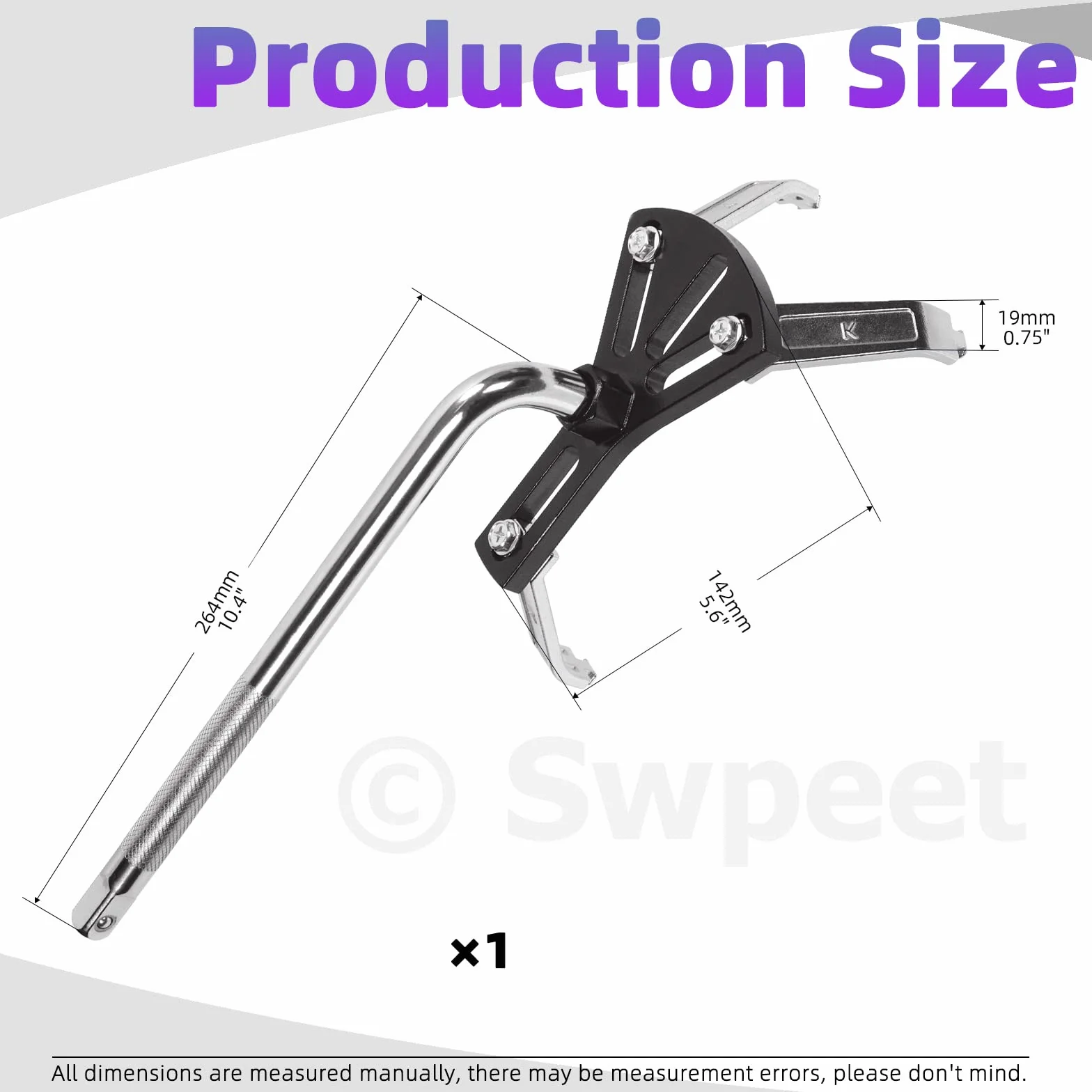 Swpeet Kit 2 pezzi per rimozione pompa carburante universale, coperchio serbatoio, chiave modulo