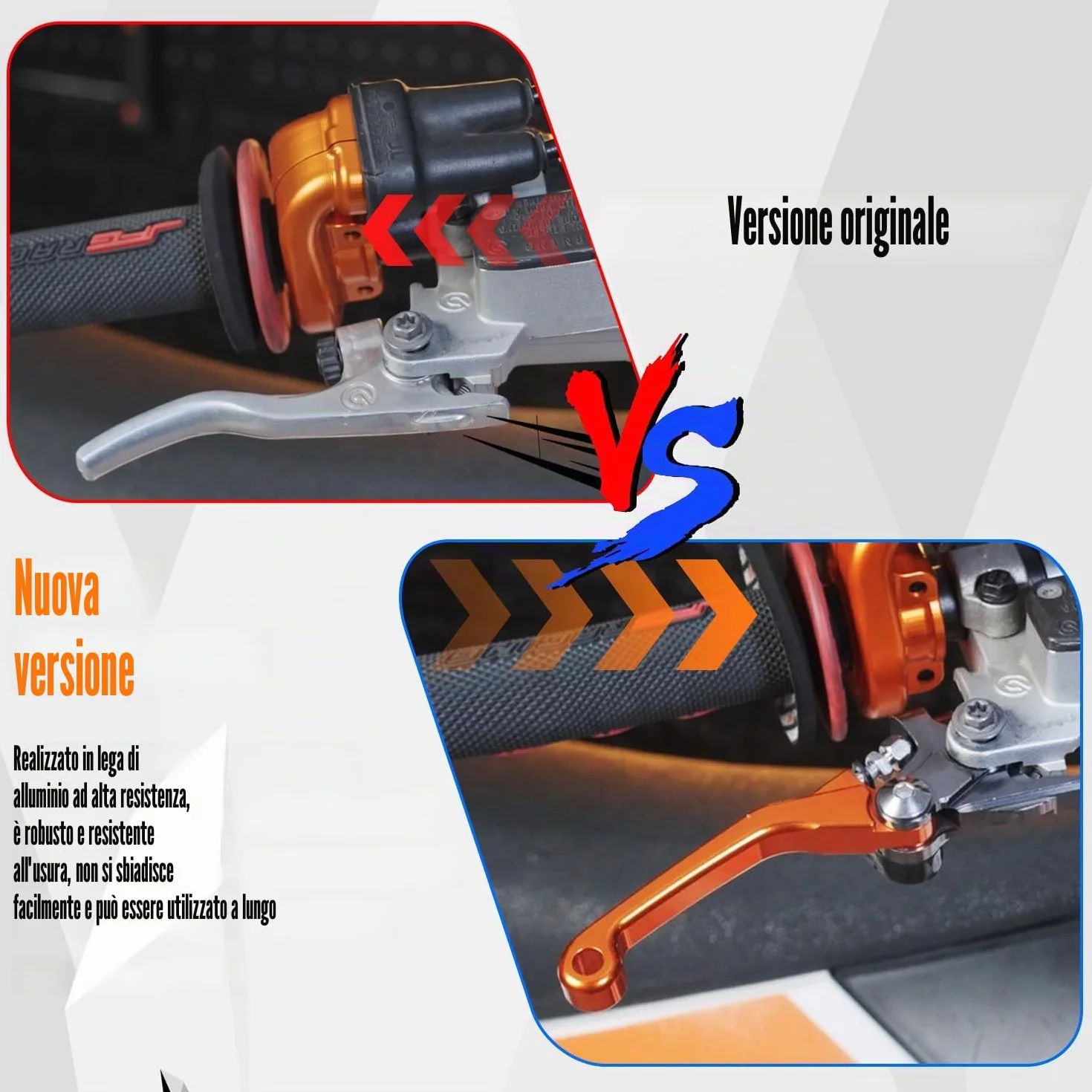 JFG RACING CNC Pieghevole Leva Frizione Freno Moto per SX SXR SXF SXF XCF XCFW XCRW XCW EXCR EXCR EXCR 125 150 200 250 300 350 500-Arancione
