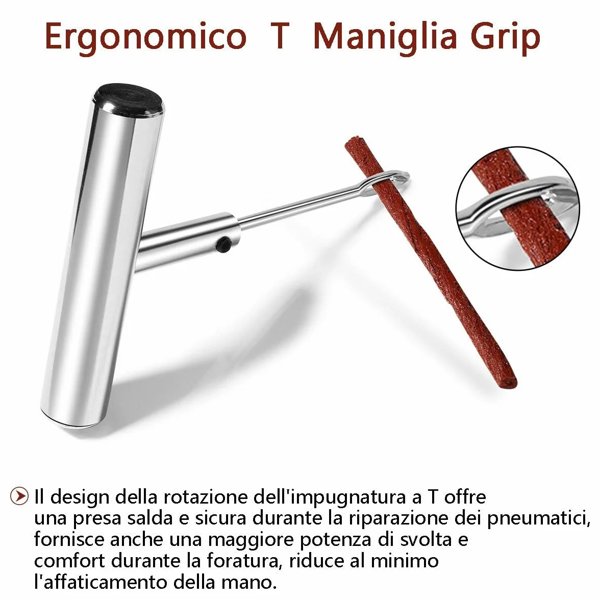 Kit di Riparazione Pneumatici 22pcs, Strumenti di Riparazione di Pneumatici Pesanti per Auto, Moto, Camion