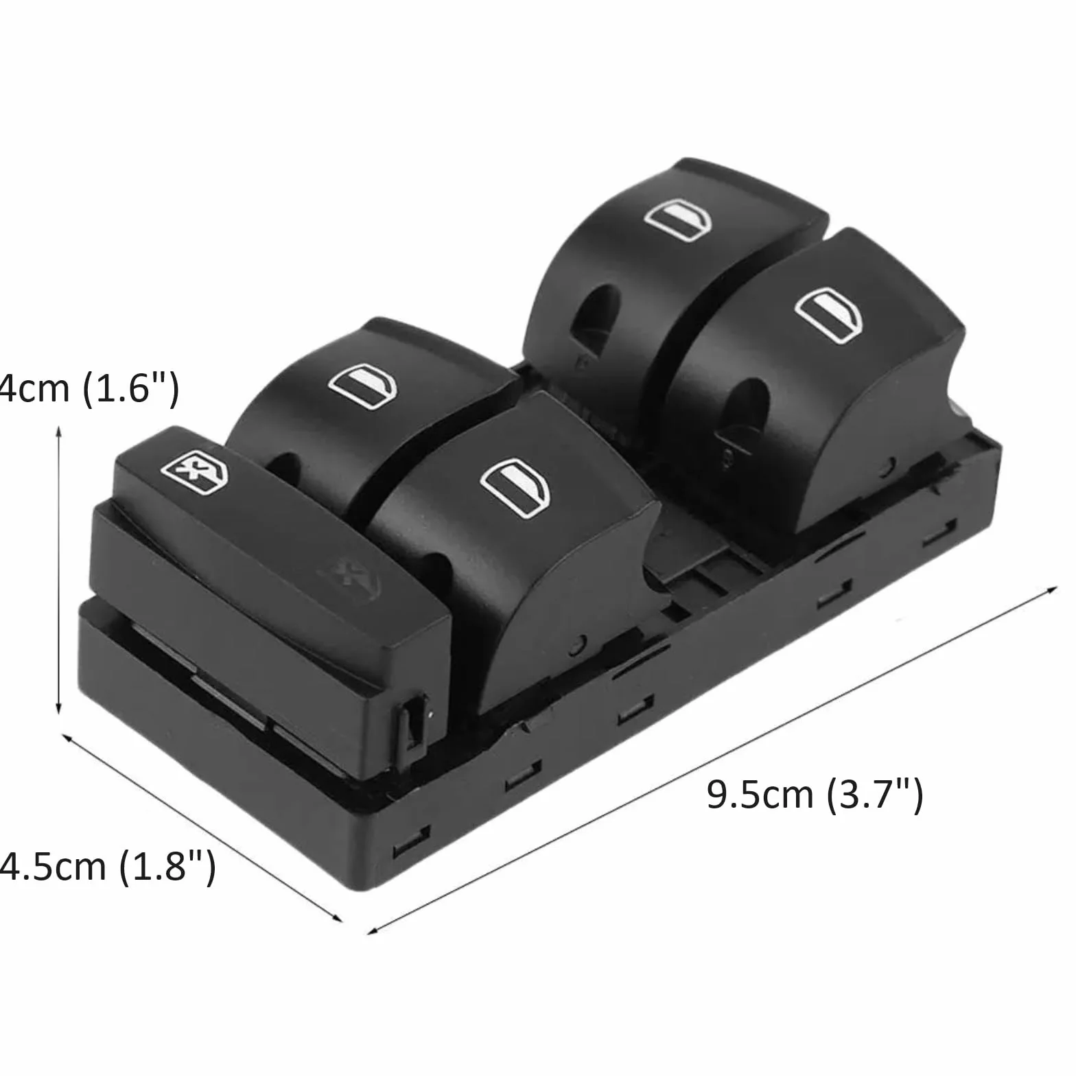 Interruttore Alzacristallo 4F0959851F Compatibile con Audi A3 S3 A6 S6 RS6 Q7 Porta Anteriore Sinistra