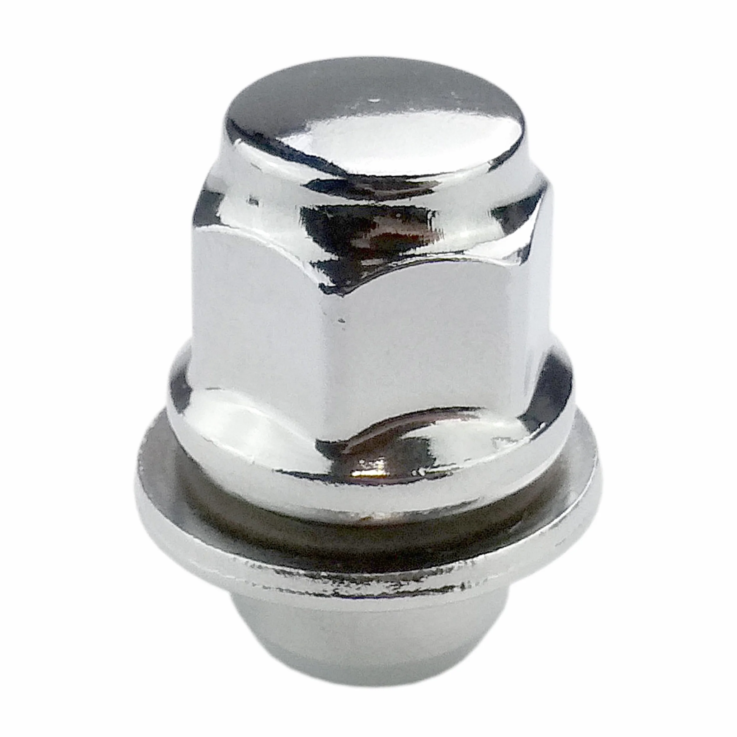 Dado per ruota M12x1,25 chiuso cromato con supporto piatto mobile 21mm Nissan