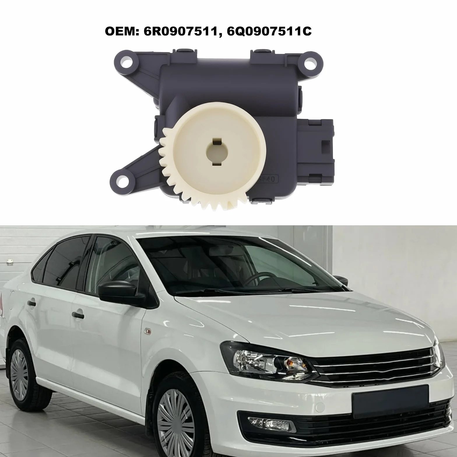 ECSiNG Attuatore Controllo Clima Auto 6R0907511 6Q0907511C Compatibile VW Polo 2002-2022