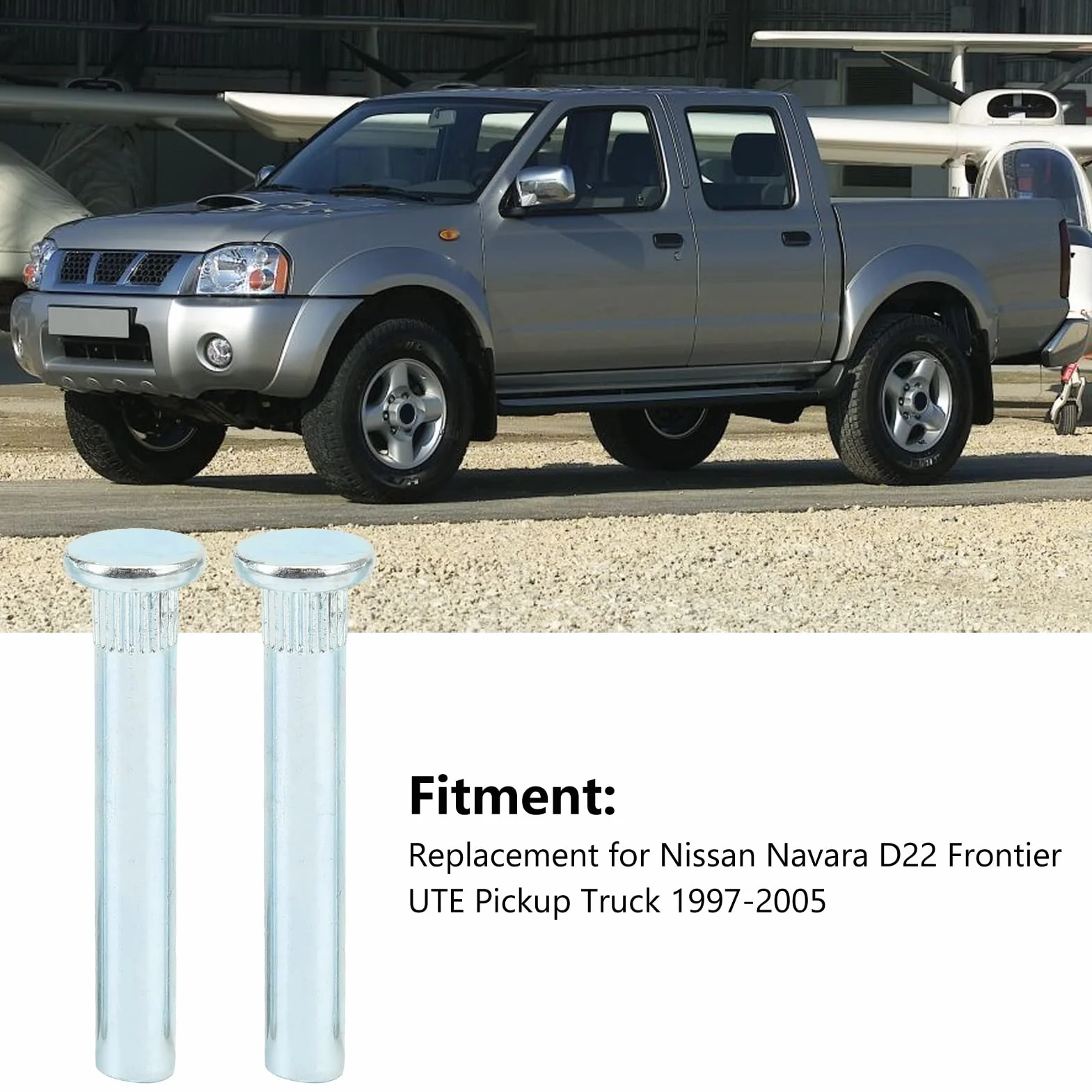 Qiilu Kit Boccola Perno Cerniera Porta Sostituzione in Metallo per Nissan Navara D22 Frontier UTE 1997-2005