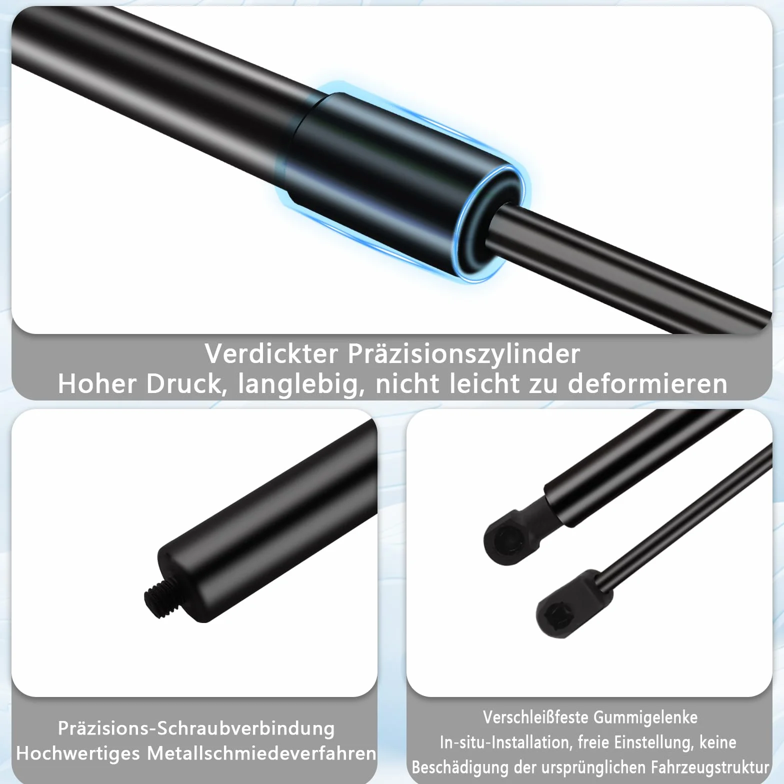 2X Pistoni Portellone Posteriore per Hyundai ix35 LM EL EL 2010-2019 Ammortizzatori Posteriori Molle a Gas Pistoncini Portellone Sostituire #81770-2Y000, 81780-2Y000, 2110248, 8710 43234