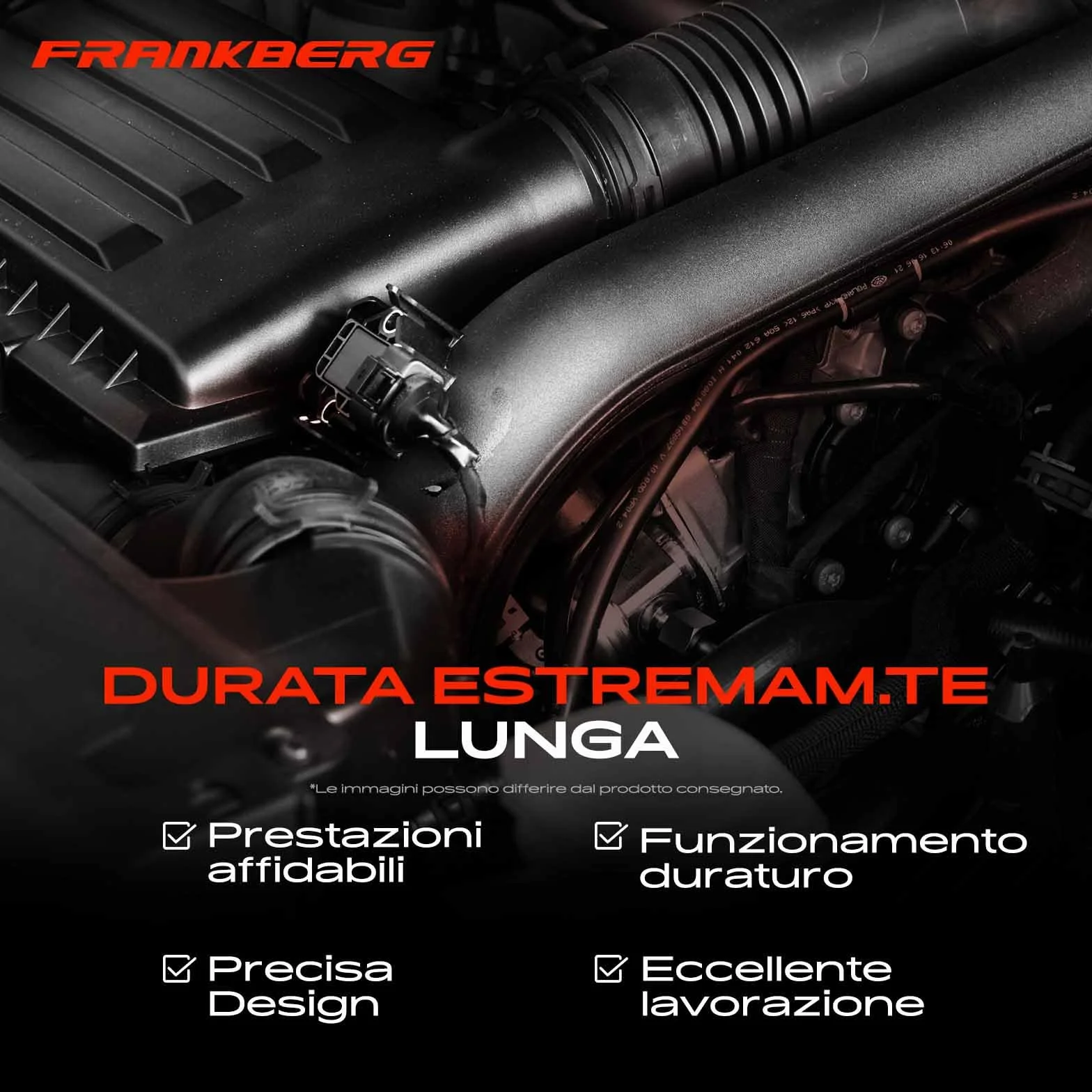 Frankberg Sensore pressione differenziale Pressione gas di scarico Compatibile con K.u.g.a II DM2 Mondeo IV Turnier BA7 Focus III Turnier K.u.g.a I Fiesta VI CB1 CCN Replace# 9663480880