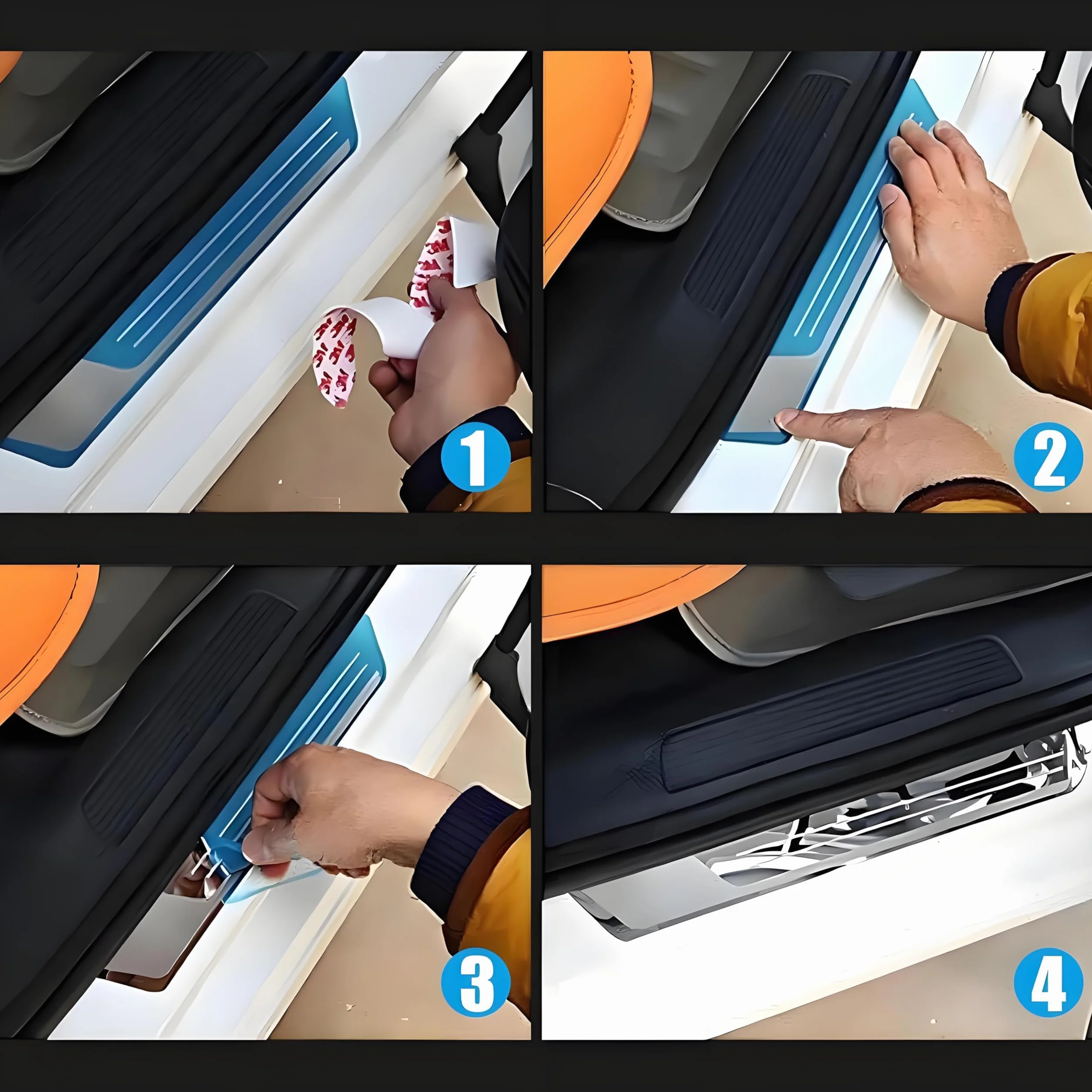 4 Pezzi Acciaio Inossidabile Battitacco per Hyundai Inster 2024 2025 2026, Protezione Sottoporta AntiGraffio Copertura Soglia Porta Argento Robusto