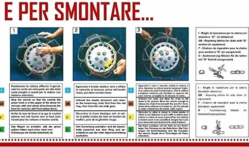 SMC Catene da Neve OMOLOGATE 9mm Pneumatici 225/45 R 17