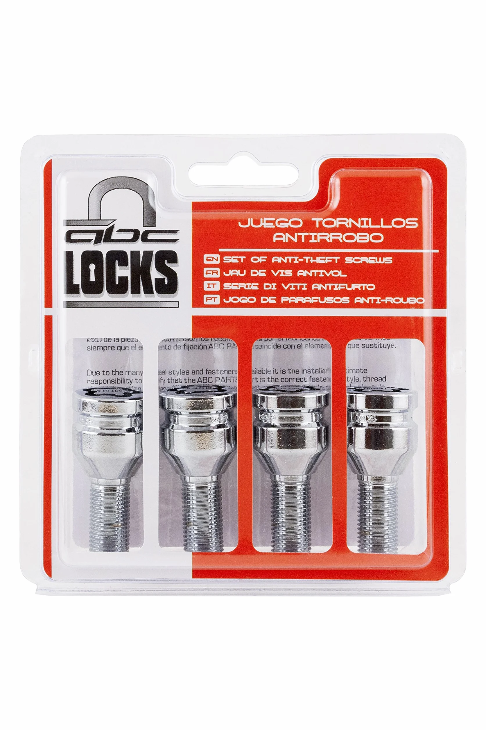 ABC Locks BC Corona TOR9940 Bulloni Antifurto Ruote Auto M12 x 1,25 L 24 mm 17