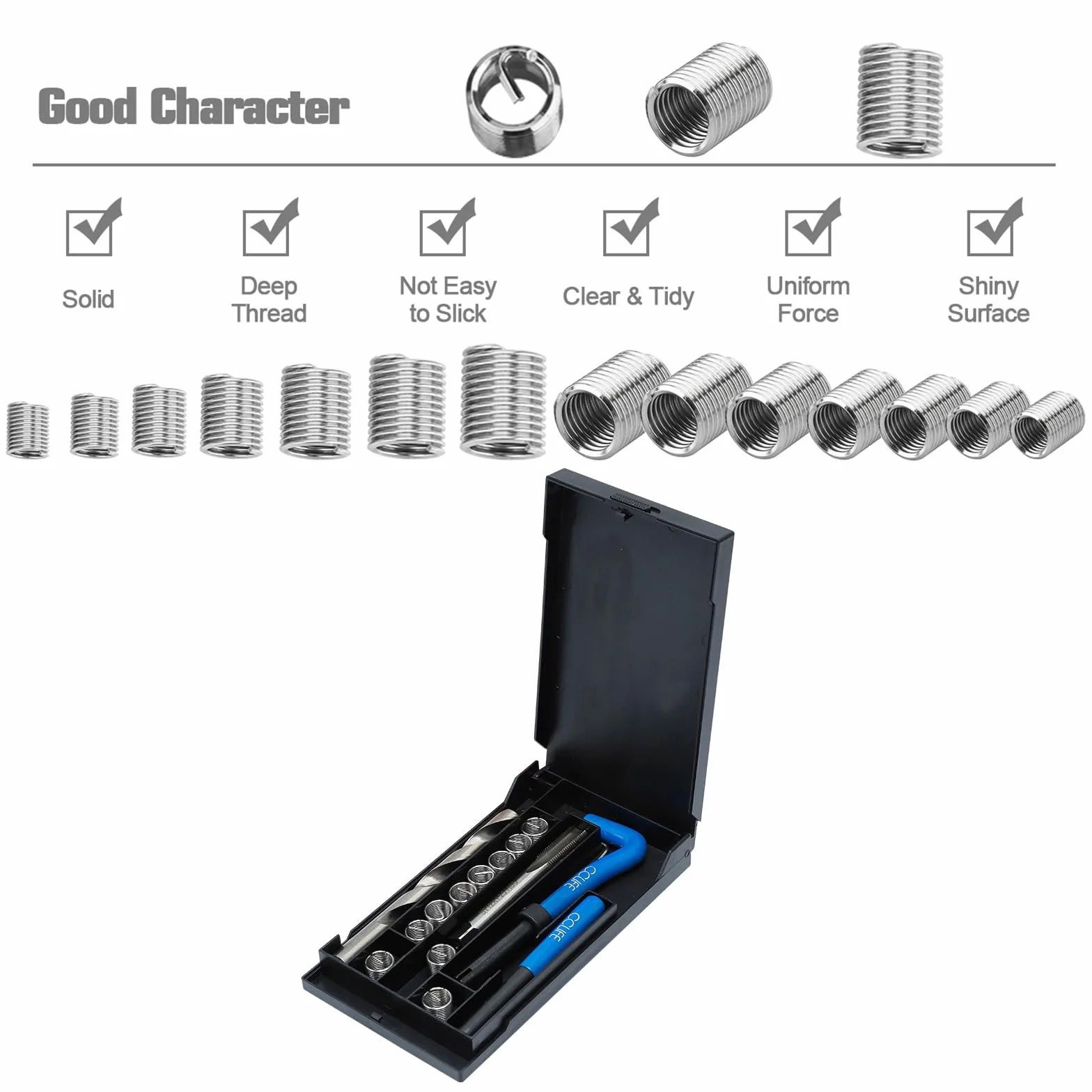 CCLIFE Attrezzi Riparazione Filetti M12 x 1,25 Motore Auto Inserti