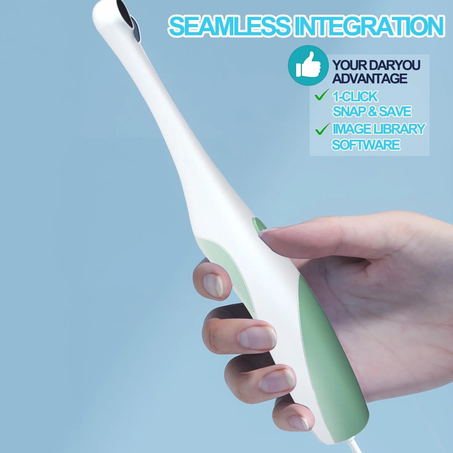 Endoscopio Orale 1920P HD Telecamera Dentale con 8 Luci LED Regolabili per Android e PC