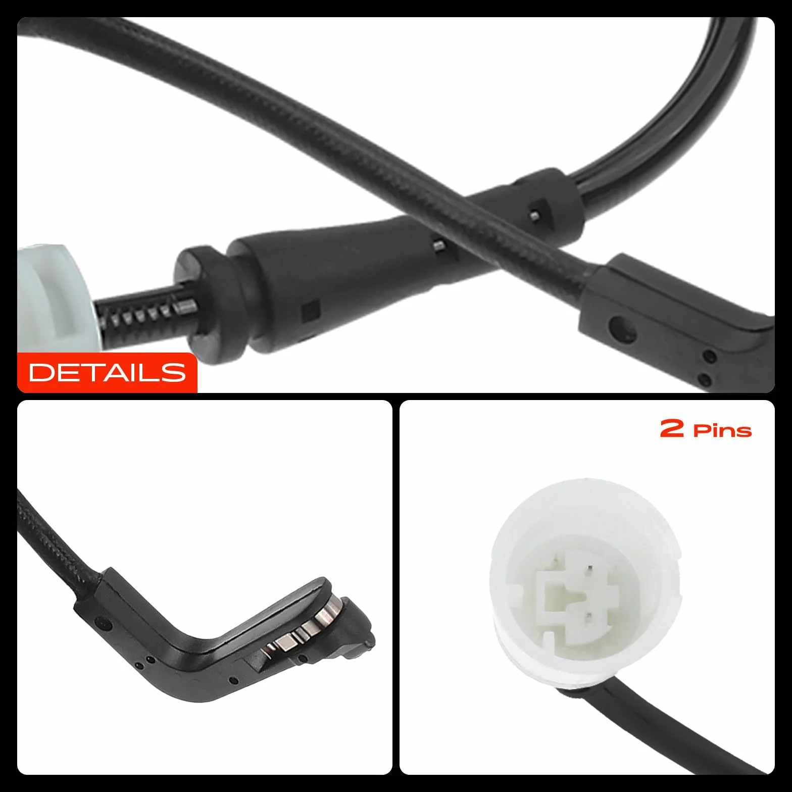 Frankberg 2x Indicatore di usura Usura delle pastiglie dei freni Compatibile con Serie 1 E81 Serie 1 E87 Serie 1 Cabriolet E88 Serie 3 Touring E91 Serie 3 E90 Replace# 34356789439