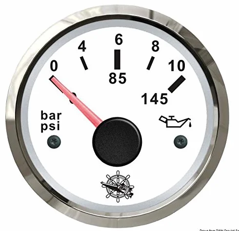 OSCULATI Indicatore Pressione Olio 0-10 Bar Bianco