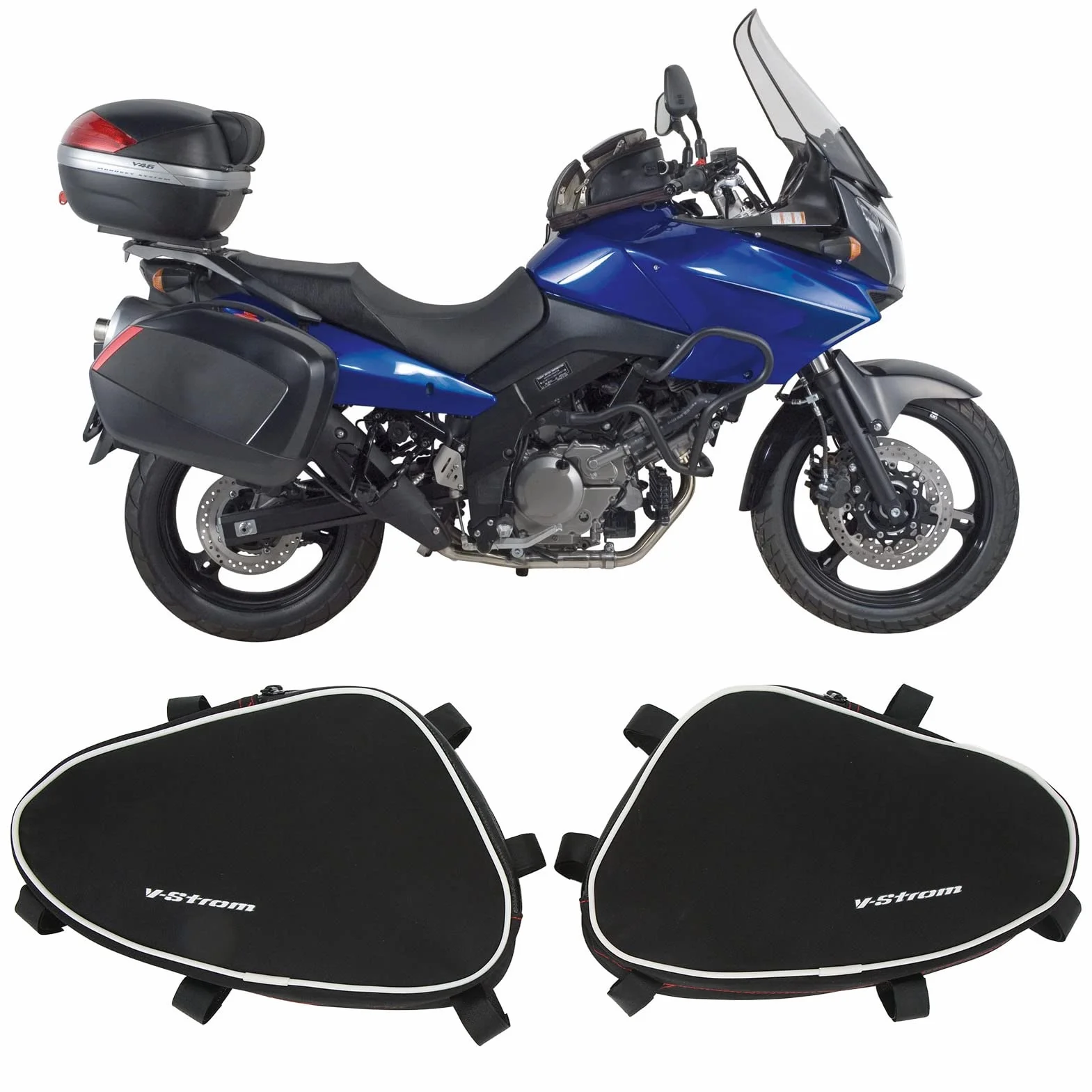 Borsa per paramotore Telaio Moto V-Strom DL650 DL1000 Laterale Impermeabile 2 Pezzi